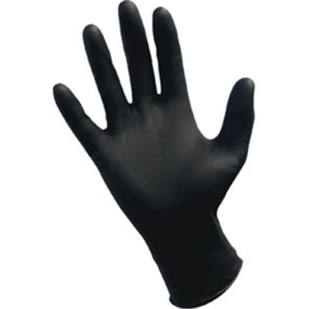 S.A.S. Safety Corp Raven, Nitrile Disposable Gloves, 6 mil Palm, Nitrile, Powder-Free, XL, Black SAS66519